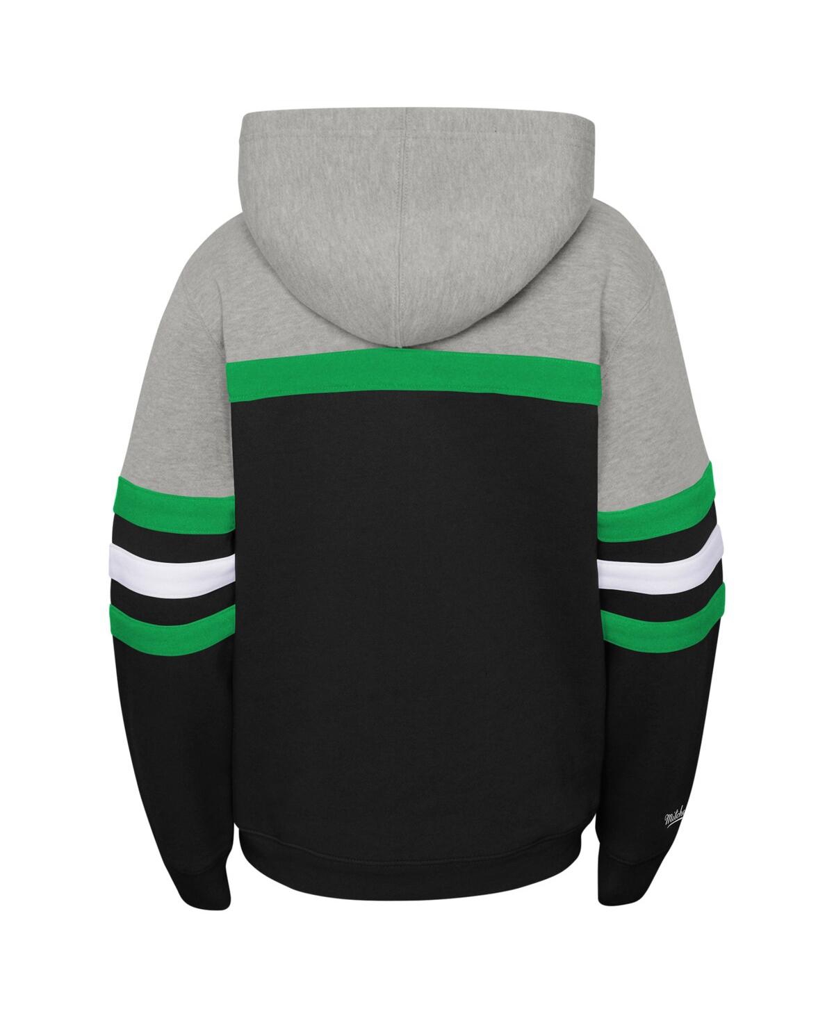 Mitchell & Ness Big Boys  Heather Gray, Black Boston Celtics Hardwood Classics Head Coach Pullover Ho In Heather Gray,black