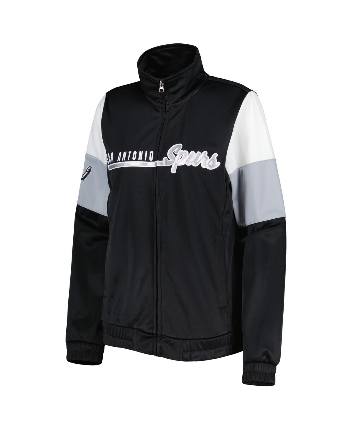 Shop G-iii 4her By Carl Banks Women's  Black San Antonio Spurs Change Up Full-zip Track Jacket
