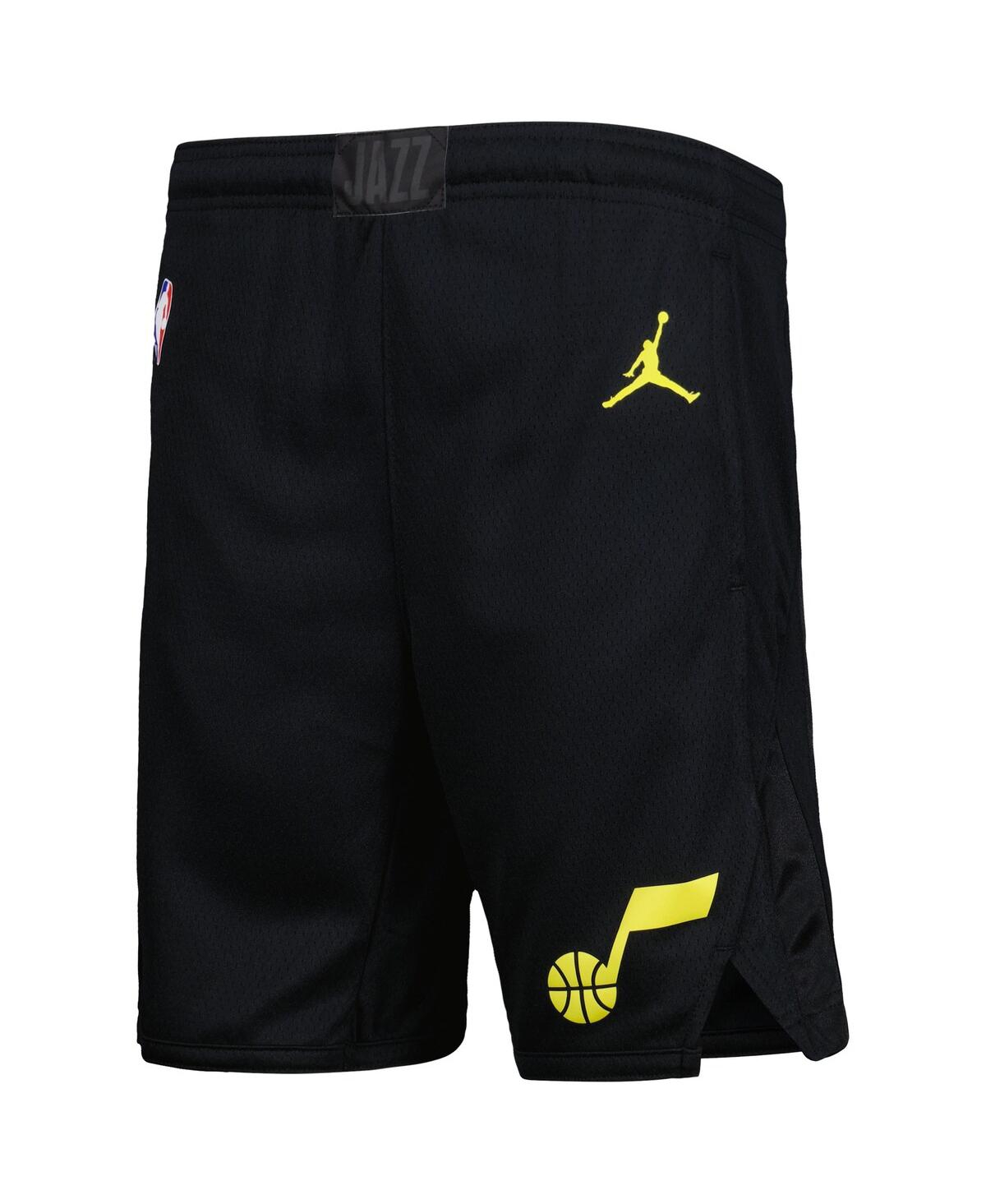 Jordan Big Boys  Brand Black Utah Jazz Statement Edition Swingman Performance Shorts In Black