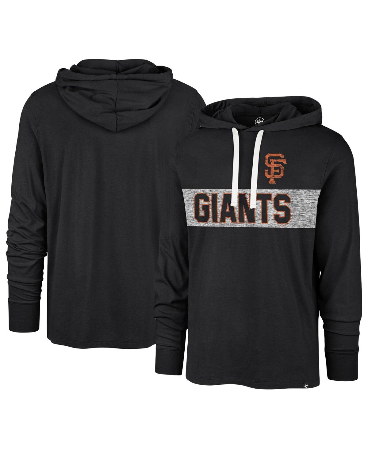 Shop 47 Brand Men's ' Black Distressed San Francisco Giants Field Franklin Pullover Hoodie