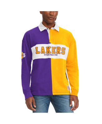 NIKE Dri Fit Men's Lakers Colors Purple/Gold Graphic T Shirt Size