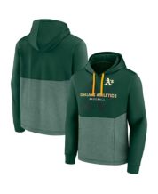 Men's Nike Green/Gold Oakland Athletics Authentic Collection Pregame Performance Raglan Pullover Sweatshirt