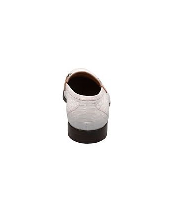 STACY ADAMS Mocassini Uomo Madsen Moc Toe Bit – Nero, Taglia 44 EU, Tomaia Fantasia, Plantare RedZone