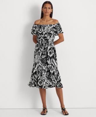 Ralph lauren off shoulder dress online