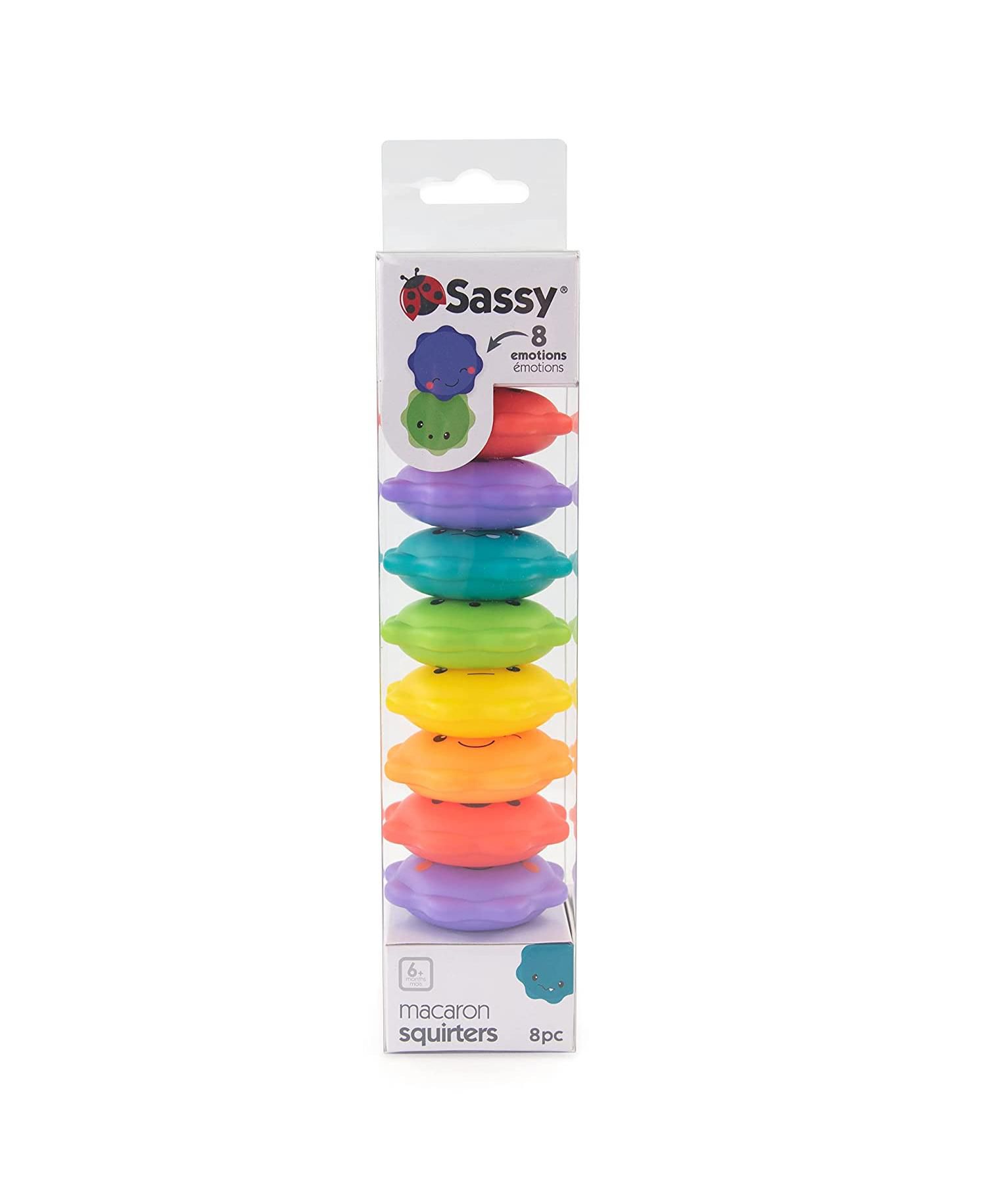 Baby Sassy Macaron Bath Squirter Toys, 8 Piece, 6 Month