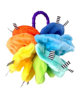Sassy Crinkle Ball baby sensory toy, Rainbow colored