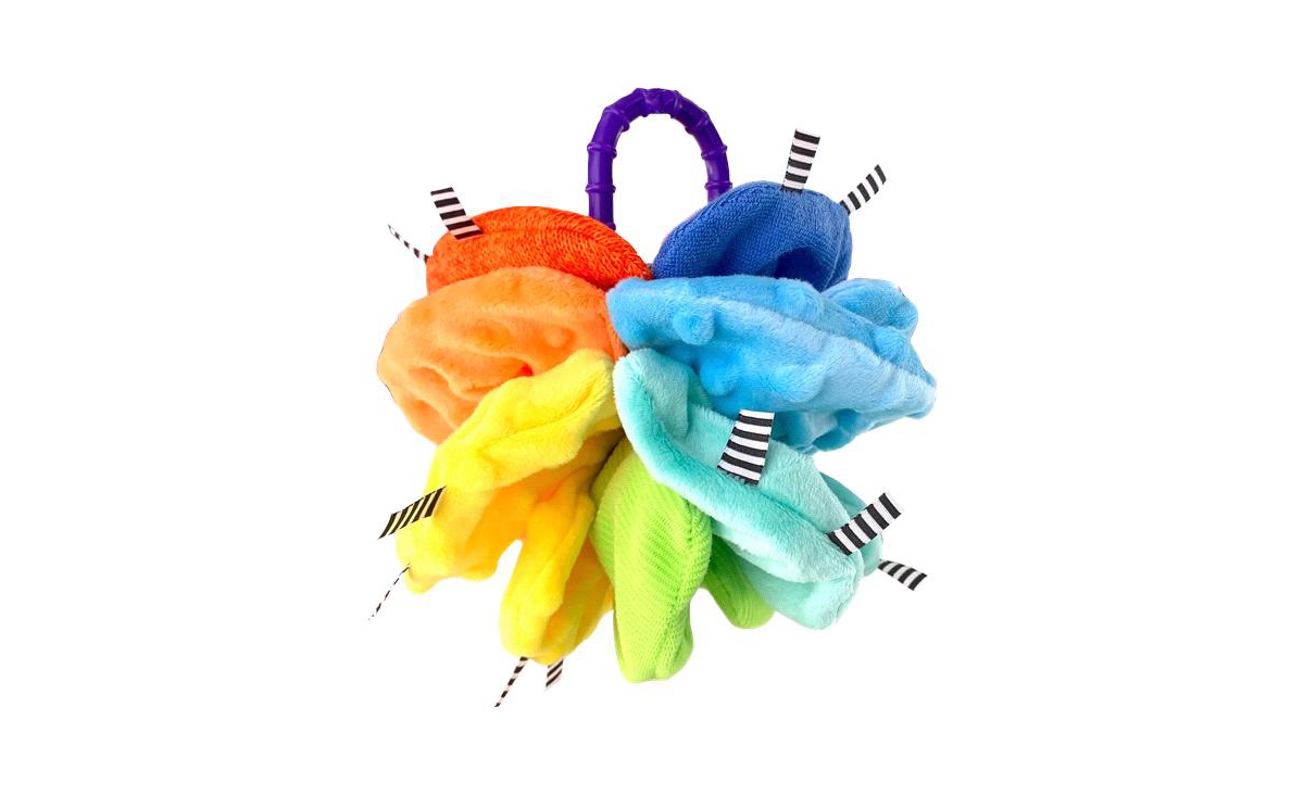 Sassy Crinkle Ball baby sensory toy, Rainbow colored - Assorted Pre-pack