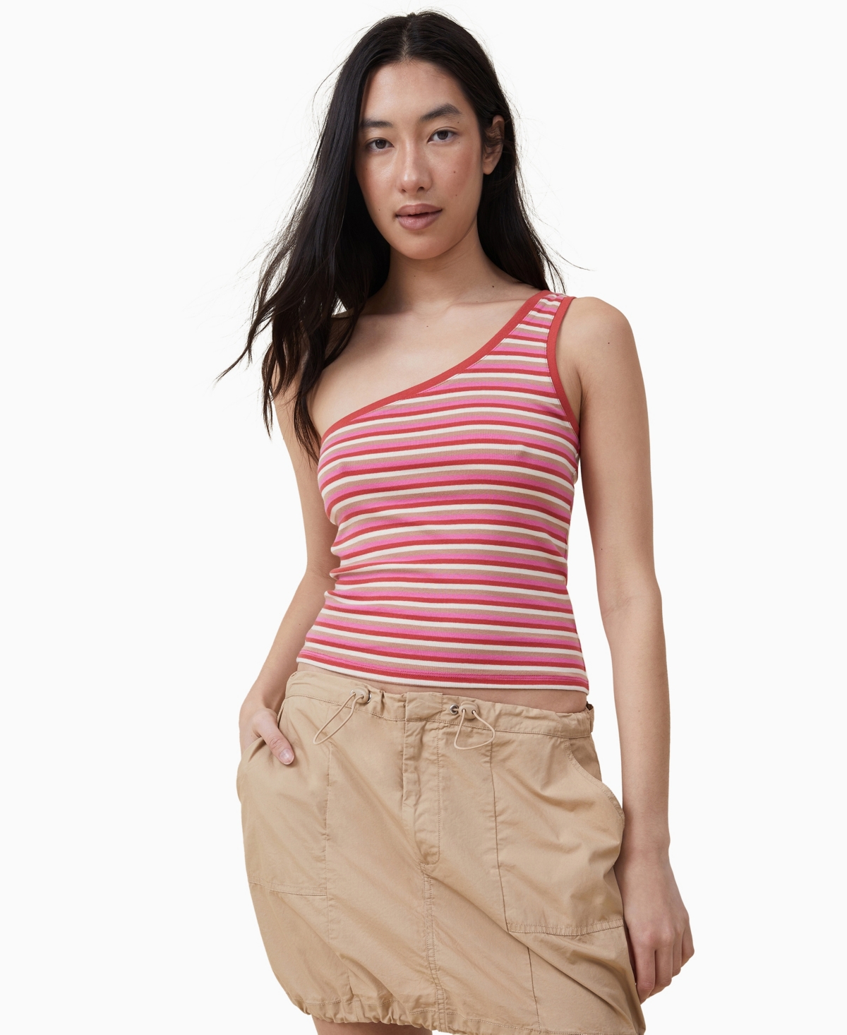 One shoulder sale top cotton on