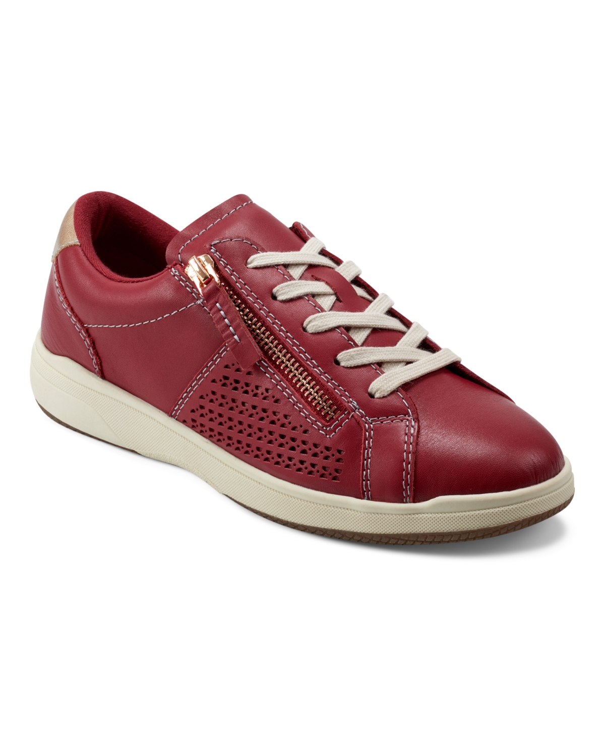 Earth Women's Netta Lace-up Sneakers In Cherry Red Leather