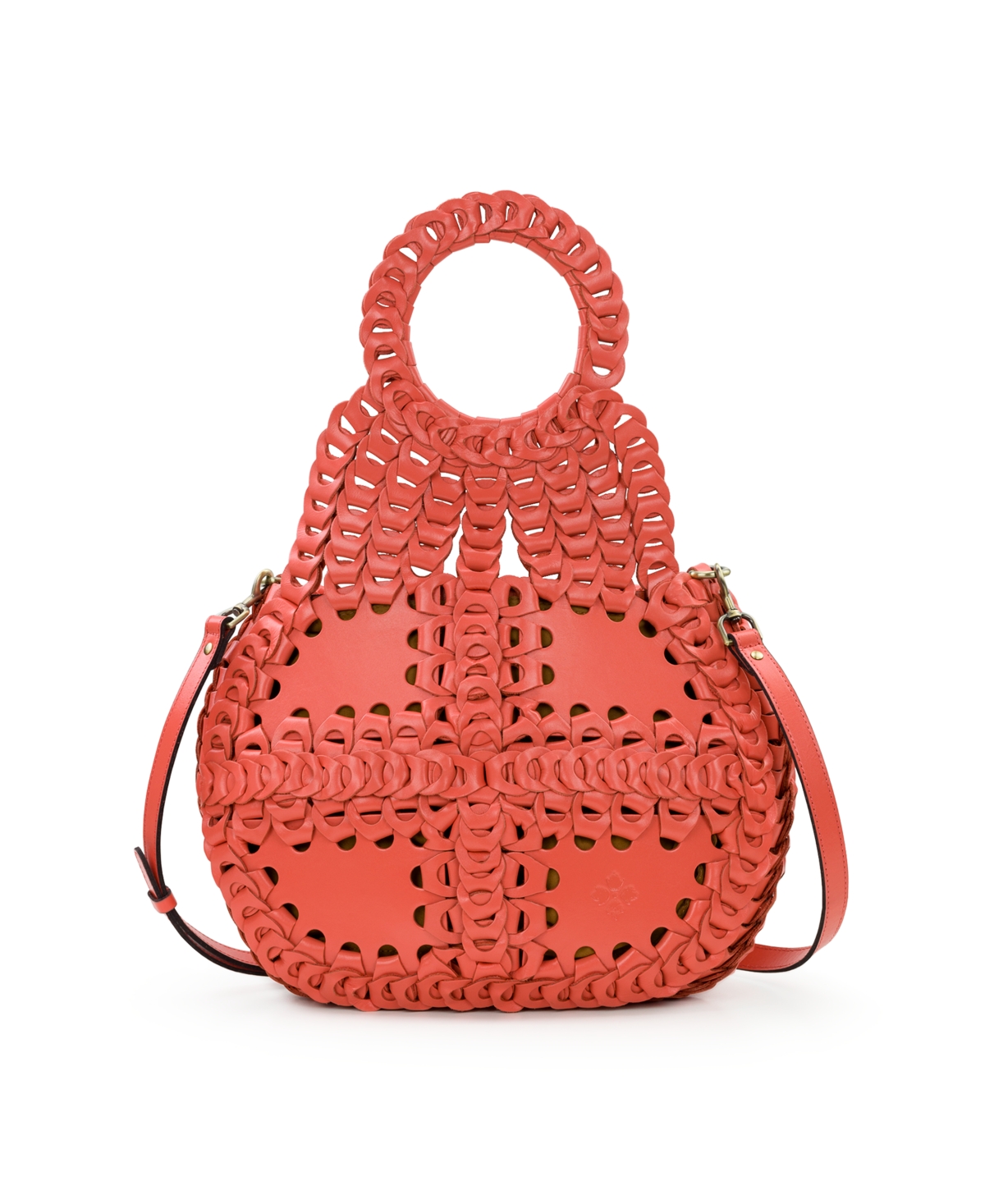 Patricia Nash Pisticci Flapover Extra Large Crossbody Bag In Coral