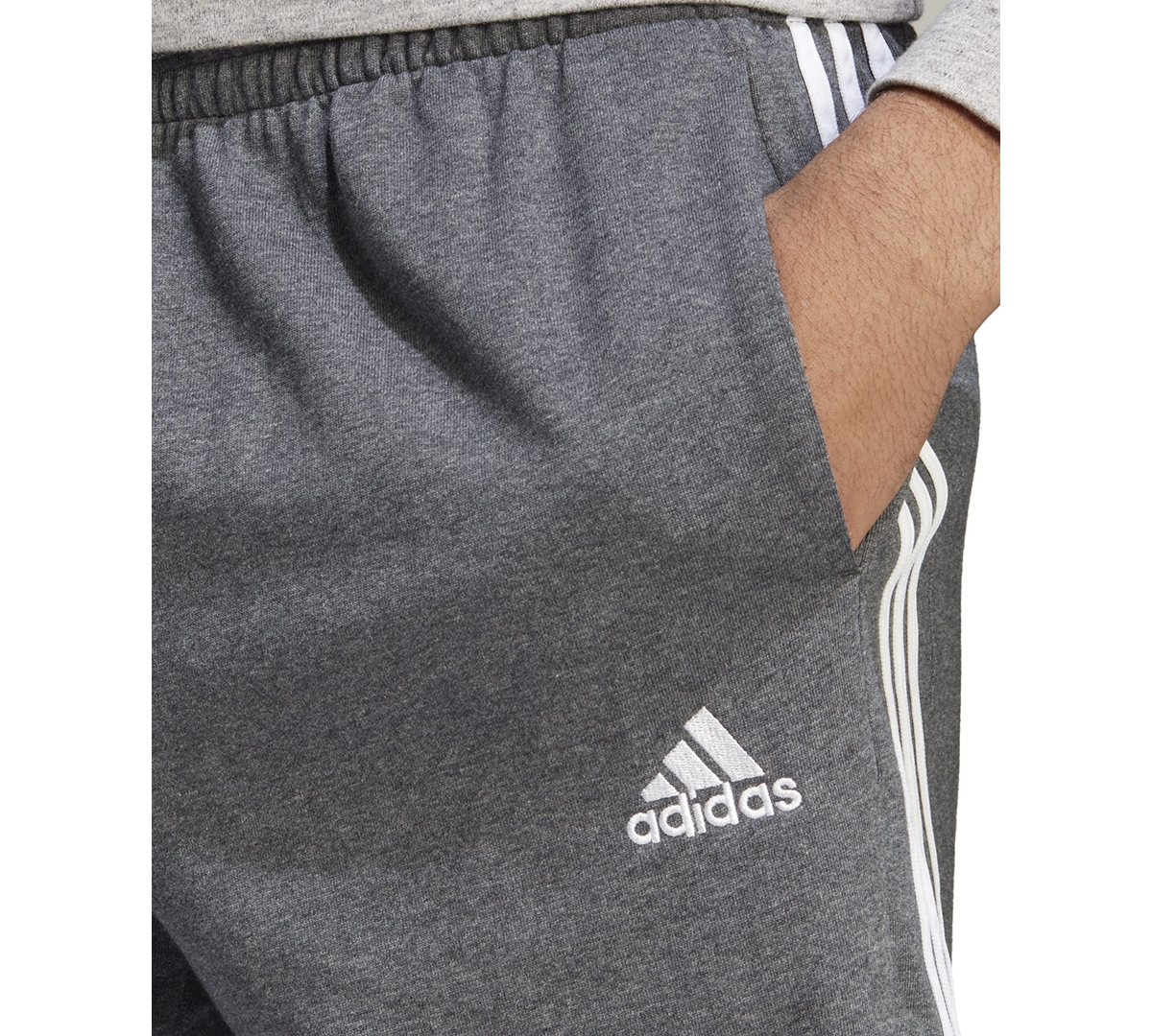 adidas Men's Essentials Single Jersey 3-Stripes 10