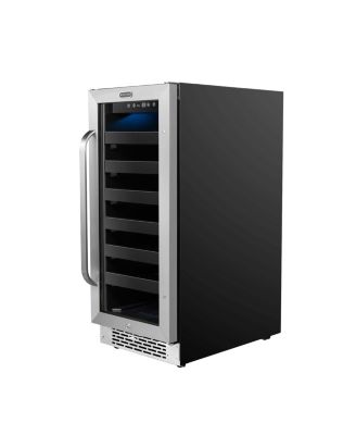 15 inch BuiltIn 33 Bottle Undercounter Stainless Steel Wine Refrigerator