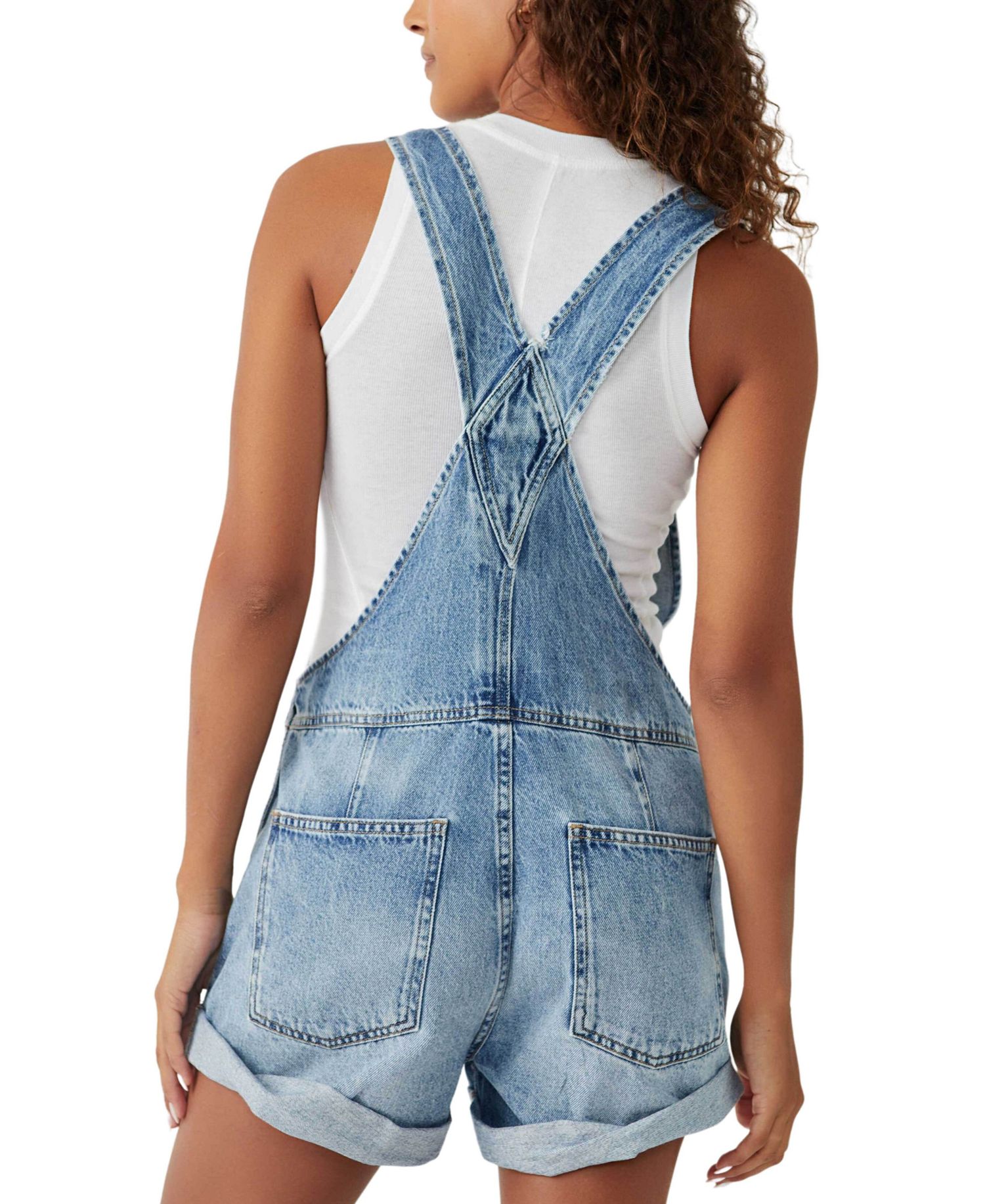 Women's We The Free Ziggy Cotton Adjustable-Straps Shortalls