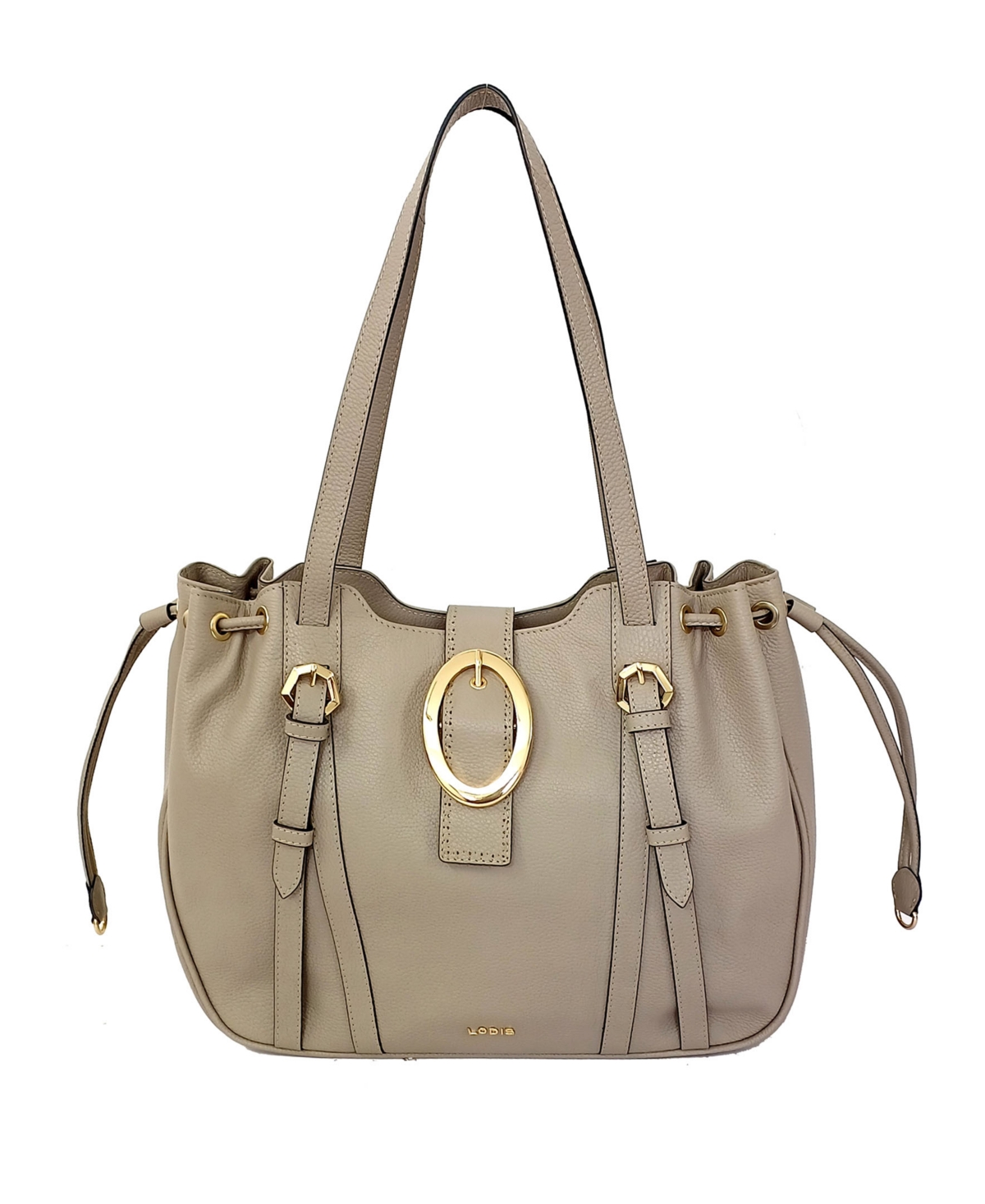 Lodis Cabo Leather Satchel Bag In Ash