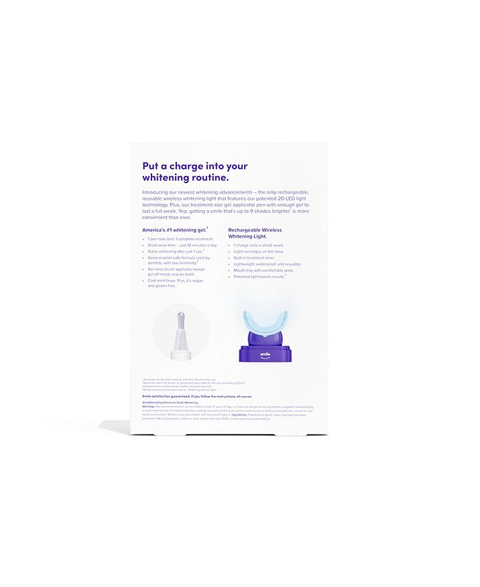 Smile Direct Club Teeth Whitening Kit with Premium Wireless LED Light