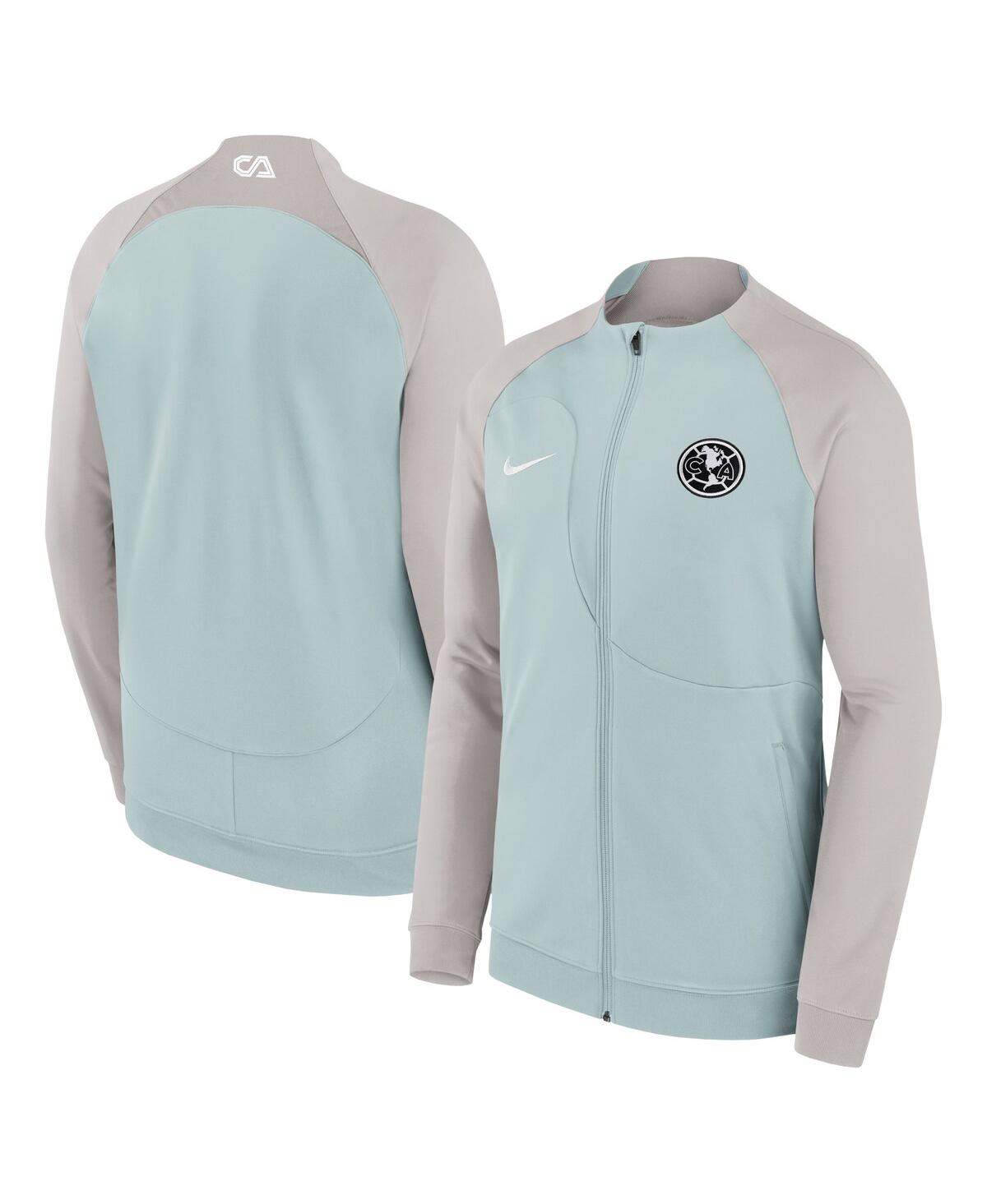 Shop Nike Men's  Gray Club America Academy Pro Anthem Raglan Performance Full-zip Jacket