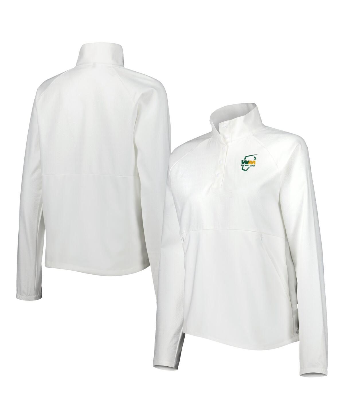 Shop Adidas Originals Women's Adidas White Wm Phoenix Open Quarter-snap Raglan Jacket