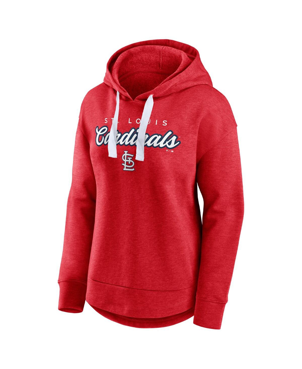 Fanatics Women's  Heathered Red St. Louis Cardinals Set To Fly Pullover Hoodie In Heathered Red