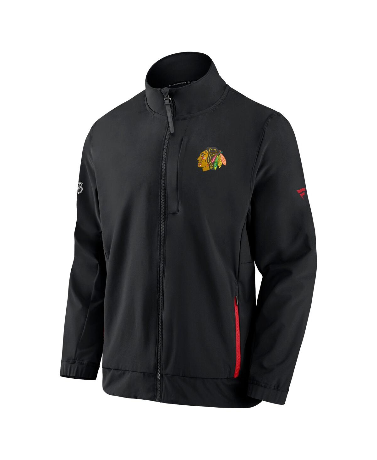 Men's FanaticsChicago Blackhawks Authentic Pro Rink Coaches Full-Zip Jacket - Black