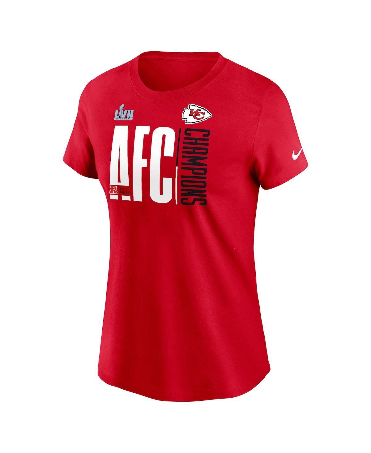 Shop Nike Women's  Red Kansas City Chiefs 2022 Afc Champions Iconic T-shirt