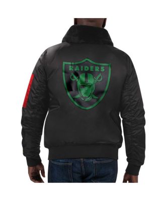 Men's x Ty Mopkins Black Las Vegas Raiders Black History Month Satin Full-Zip Jacket