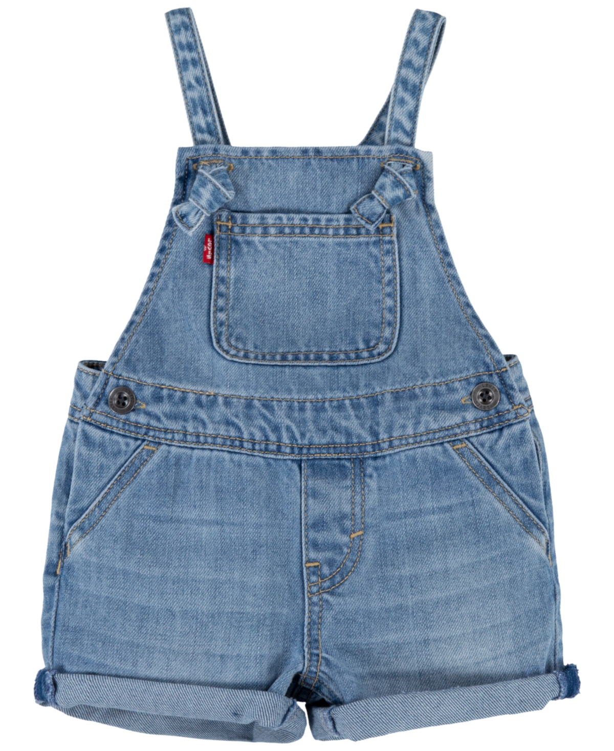 Levi's Baby Girls Knot Strap Shortall In Day Off