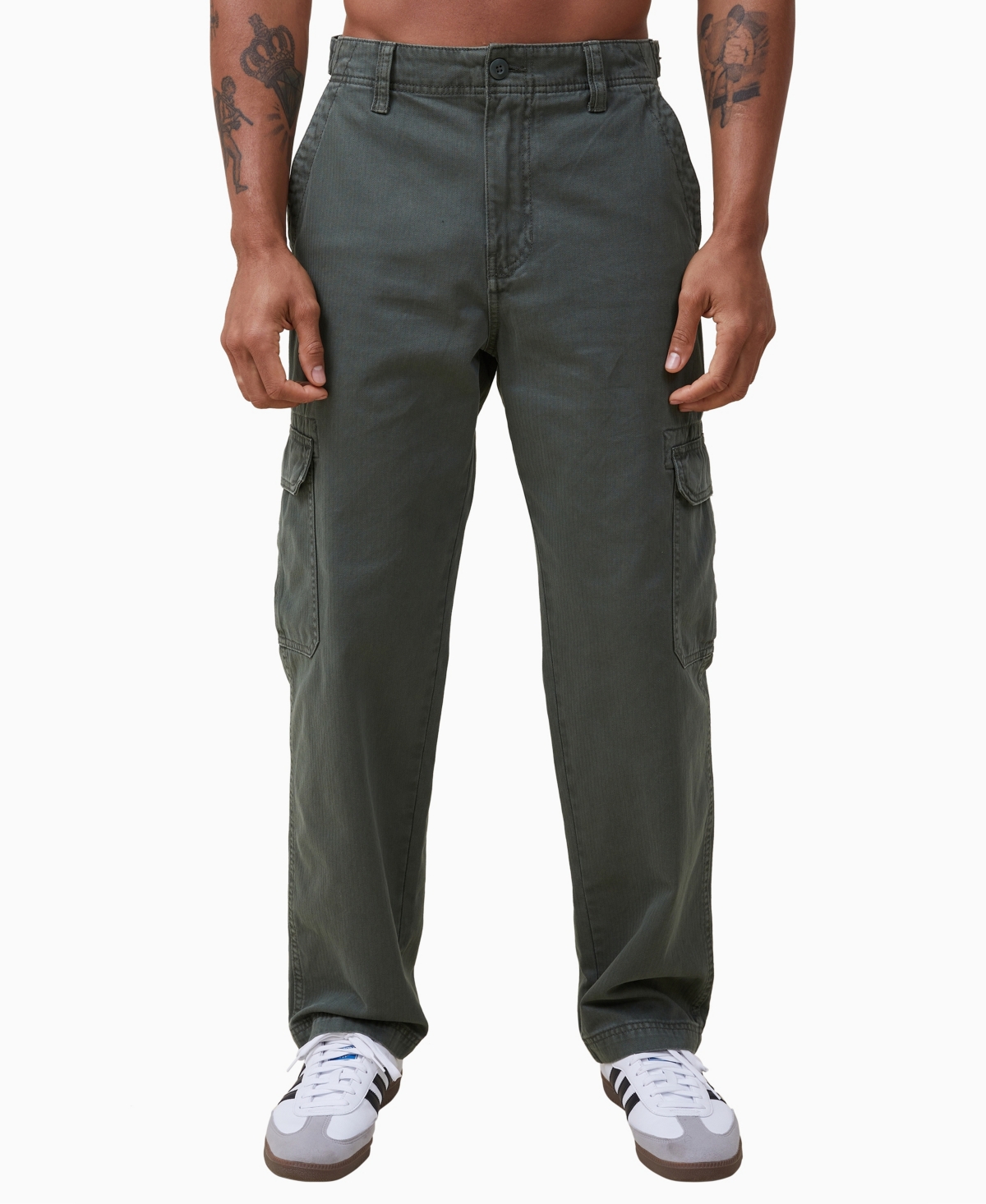 Cotton On Men's Tactical Cargo Pants In Cargo Vintage Army Green