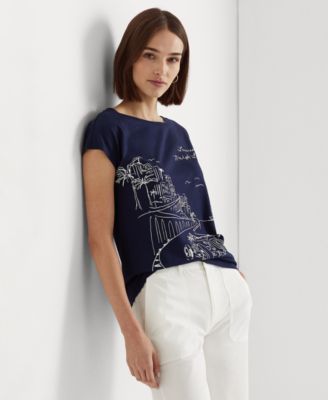 Lauren Ralph Lauren - Women's Graphic Jersey T-Shirt