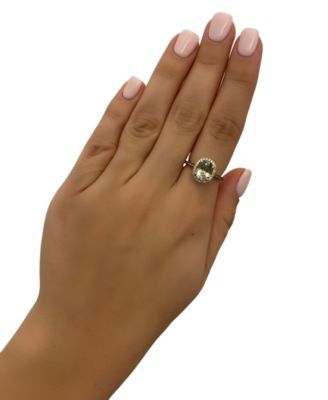 Amethyst (1-3/8 ct. t.w.) & Diamond (1/4 ct. t.w) Ring in 14k Rose Gold (Also in Citrine, Deep Sea Blue Topaz, Green Quartz, Peridot, Opal & Sky Blue Topaz)