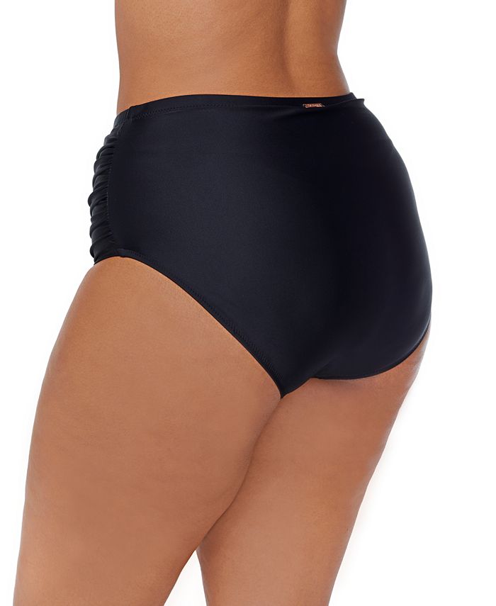 Raisins Curve Plus Size Solid Ruched Costa Swim Bottoms Macy's