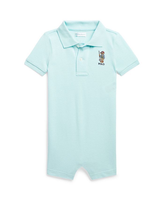 Polo Ralph Lauren Baby Boys Polo Bear Mesh Polo Short Sleeved Shortall Macy's
