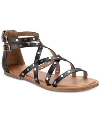 Sun + Stone Rachaell Studded Gladiator Flat Sandals, Created for Macy's ...