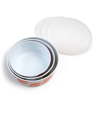 The Cellar - Harvest, 3-Pc. Leaf-Print Nesting Containers & Lids
