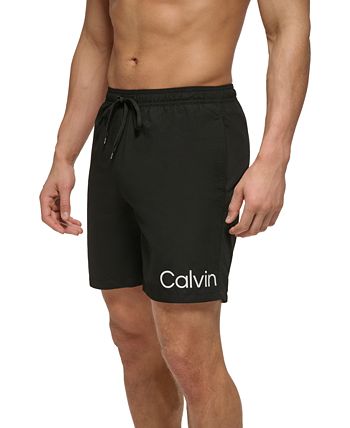 Calvin Klein Men's Logo 7 Volley Swim Trunks, Created for Macy's - Macy's