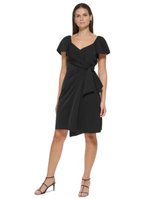 DKNY - Women's Sweetheart-Neck Side-Twist Fit & Flare Dress