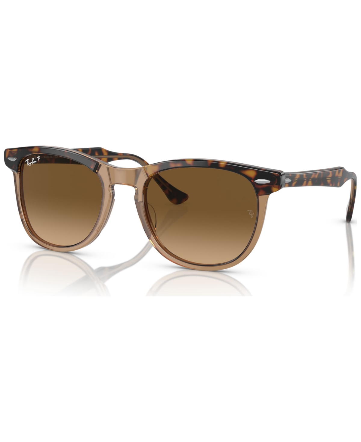 Shop Ray Ban Unisex Eagle Eye Polarized Sunglasses, Rb239853-yp 53 In Havana On Transparent Brown