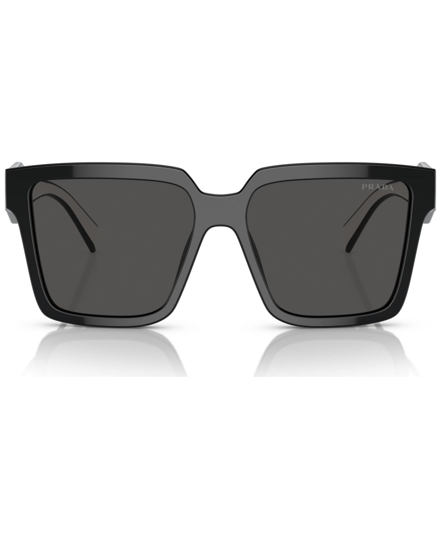 Женские солнцезащитные очки PRADA Oversized Low Bridge Sunglasses, PR 24ZSF, цвет: Чёрный — фото 4