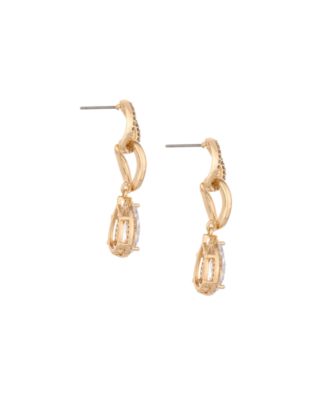 Crystal 18K Gold Plated Drop Earrings