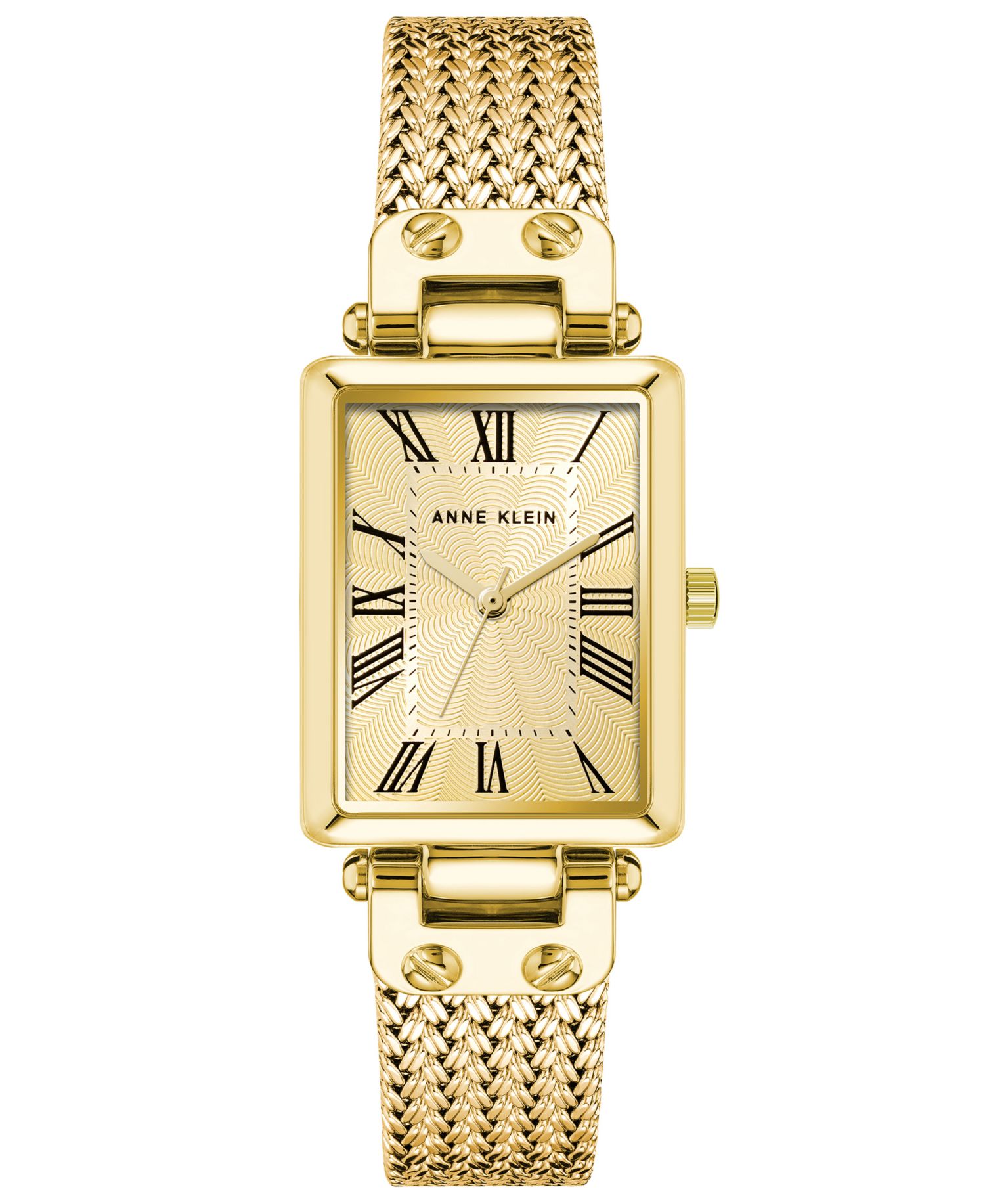 Women's Three Hand Quartz Gold-tone Stainless Steel Band Watch, 21.5mm