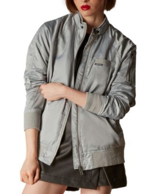 Women's Satin Bomber Jacket