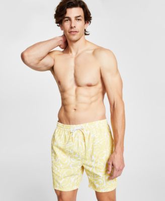 GUESS - Men's Vibrant Printed Drawstring Swim Trunks