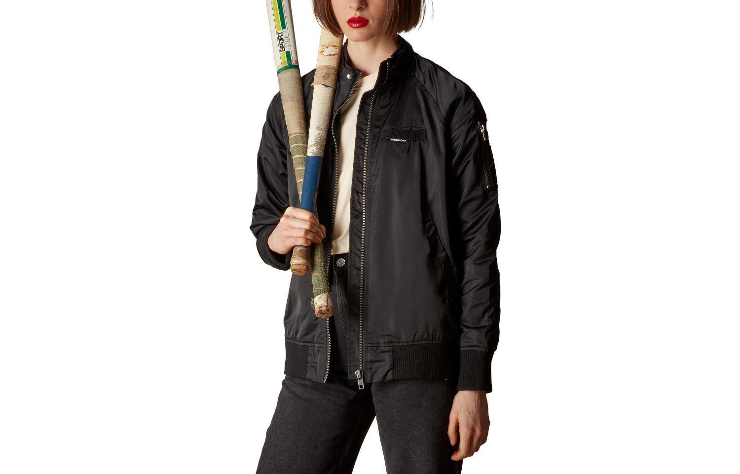 Women's Satin Bomber Jacket