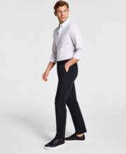 Louis Raphael LUXE Men's Slim Fit Flat Front Stretch Wool Blend Dress Pant,  Tan, 29W x 32L at  Men's Clothing store