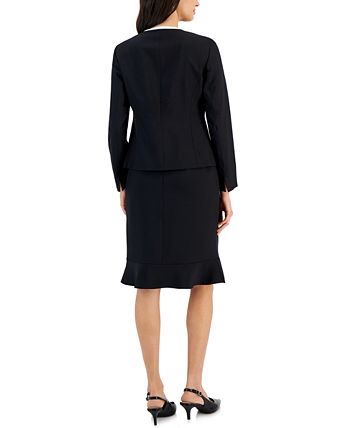 Petite black shop skirt suit