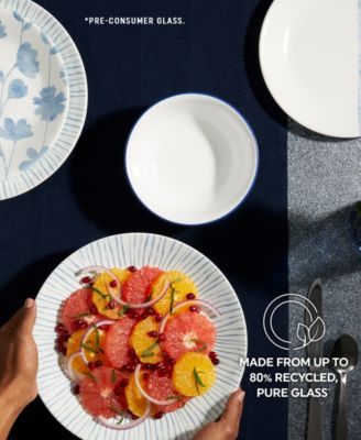 Botanical Stripes 12 Pc. Dinnerware Set, Service for 4