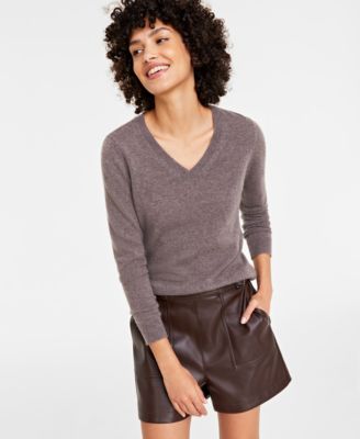 Charter Club Womens 100 Cashmere V-Neck Sweater Regular & Petites Created for Macys
