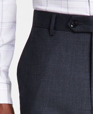 Men's Classic-Fit Wool-Blend Stretch Solid Suit Separates Pant