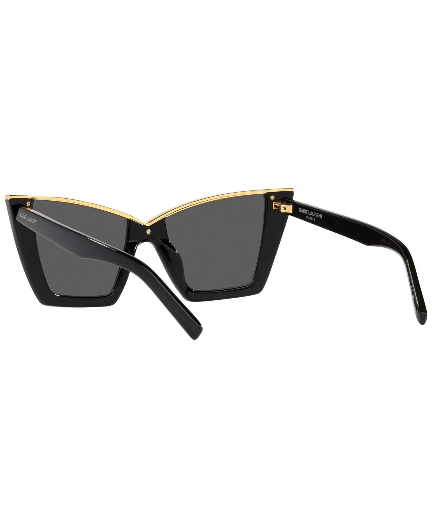 Женские солнцезащитные очки Saint Laurent Sunglasses, SL 570, цвет: Чёрный / Золотой — фото 4