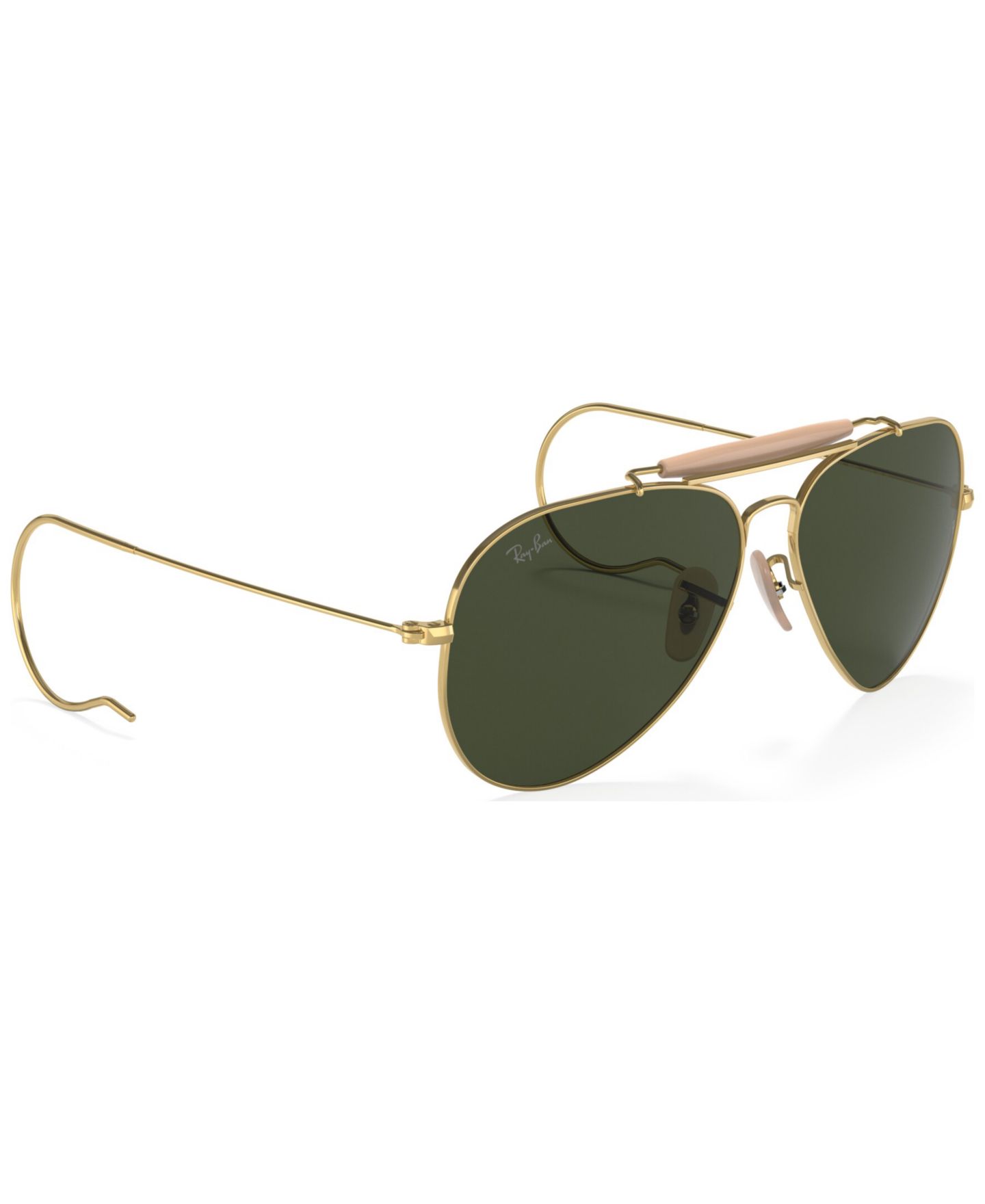 Солнцезащитные очки Ray-Ban Unisex Outdoorsman Aviation Collection Sunglasses, RB303058-X 58, цвет: Золотой — фото 2