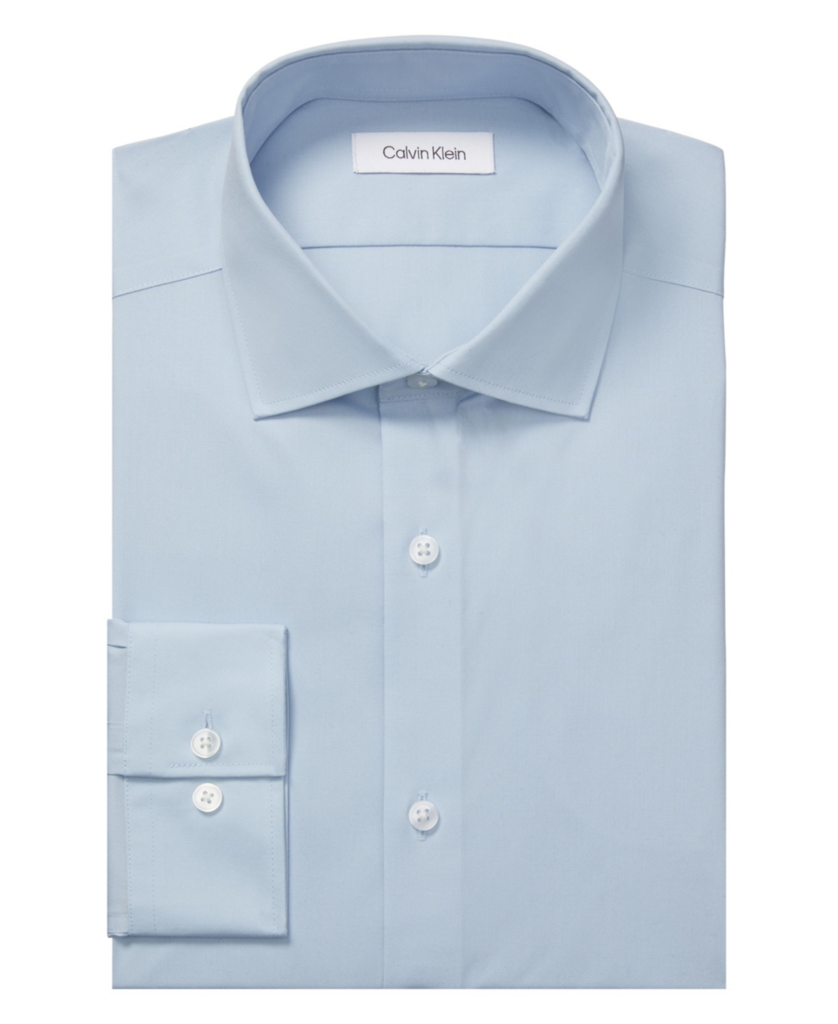 Shop Calvin Klein Men's Refined Slim Fit Stretch Dress Shirt In Blue